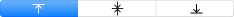 Small-sized icons in a segmented control.