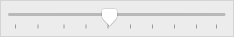 Image of a horizontal slider with the directional thumb pointed at the fifth tick mark out of ten.