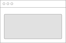 Illustration of a window in which the content area of the tabless tab view has a bezel.