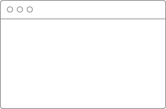 Illustration of a window in which the content area of the tabless tab view has no border or bezel.