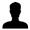A silhouette of a person, from the shoulders up.