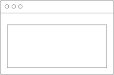 Illustration of a window in which the content area of the tabless tab view has a border.