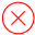A red X inside a circle indicating incorrect usage.