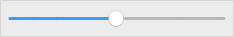 Image of a horizontal slider with the circular thumb in the middle.