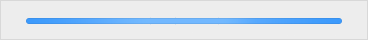 Image of a completely filled horizontal progress bar. The blue fill is animated to cycle through various shade changes as progress continues.