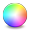 A circle, showing a rainbow of colors.