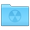 A folder with a radioactive symbol on its face.