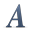 An italicized uppercase A character.