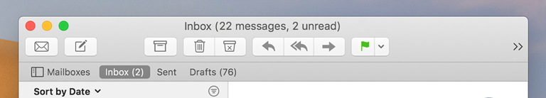 The Mail app with a light appearance.